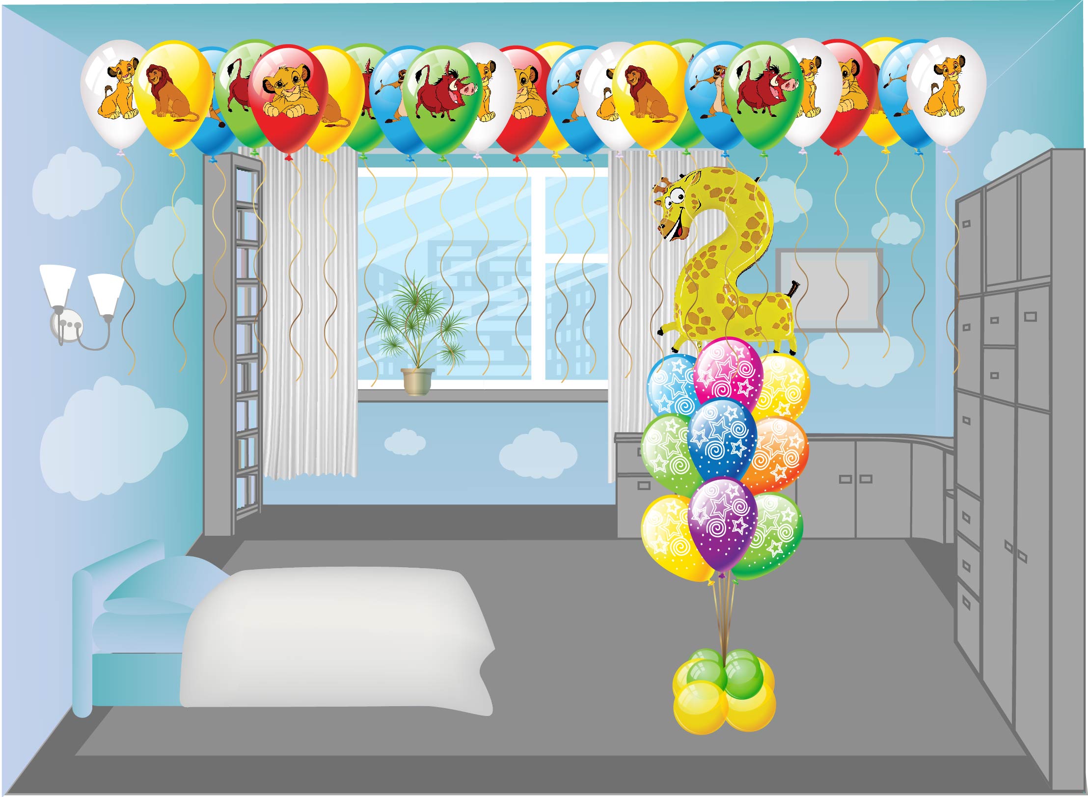 Balon kompozisyonları - hayal gücü gösterin Balon kompozisyonları - hayal gücü gösterin