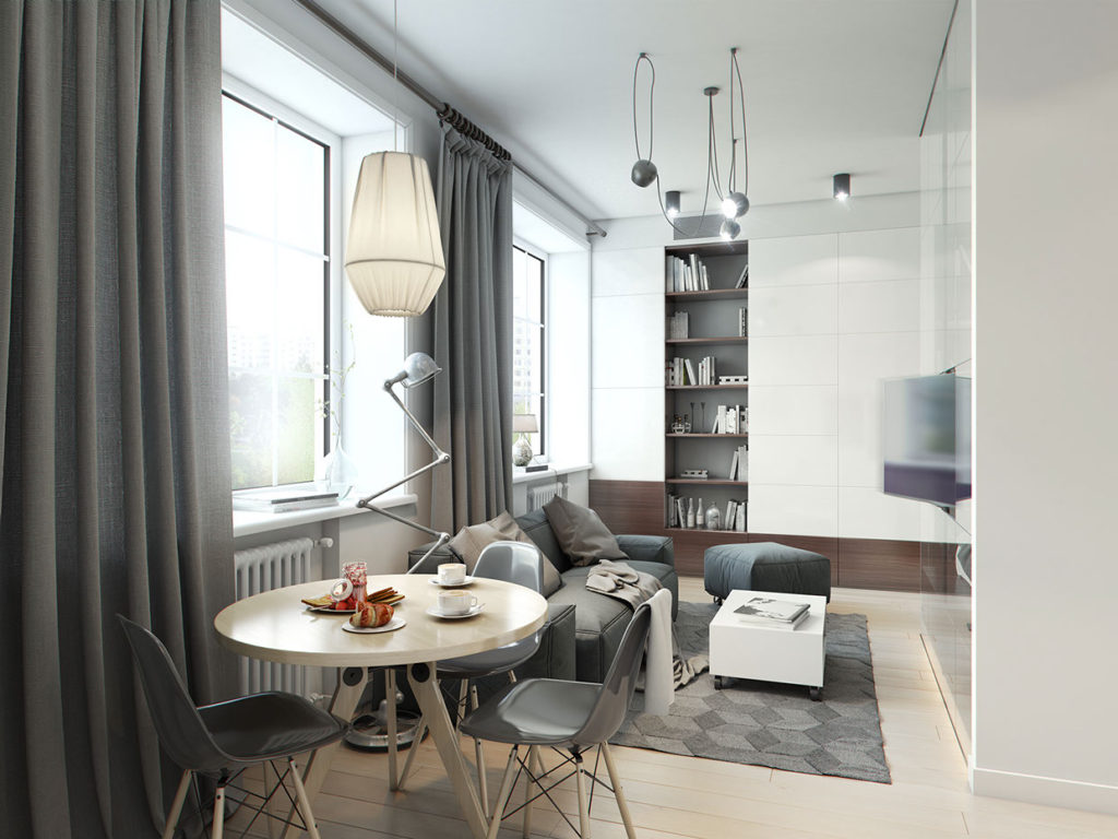 Apartmanda salonun tasarımı: seçenekleri düşünün Apartmanda salonun tasarımı: seçenekleri düşünün